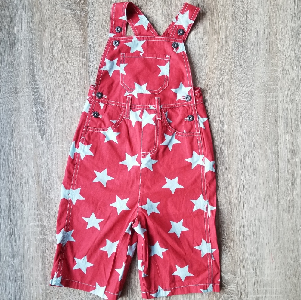 2012 nwot/ln Mini Boden 2-3 years red lightweight shortalls